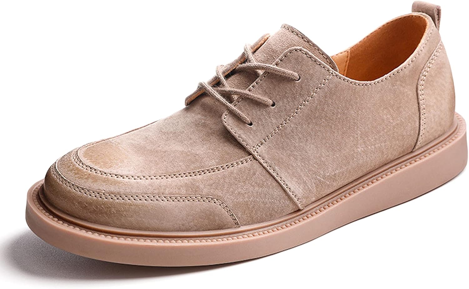 

Мужские кожаные оксфорды WKNBEU, деловые кэжуал кроссовки с шнуровкой, дерби, стильные оксфорды на плоской подошве, удобные, хаки - US7.5/UK6.5/EU39