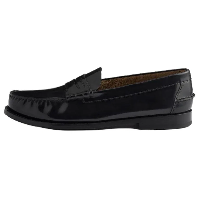Лоферы кожаные PRADA черные