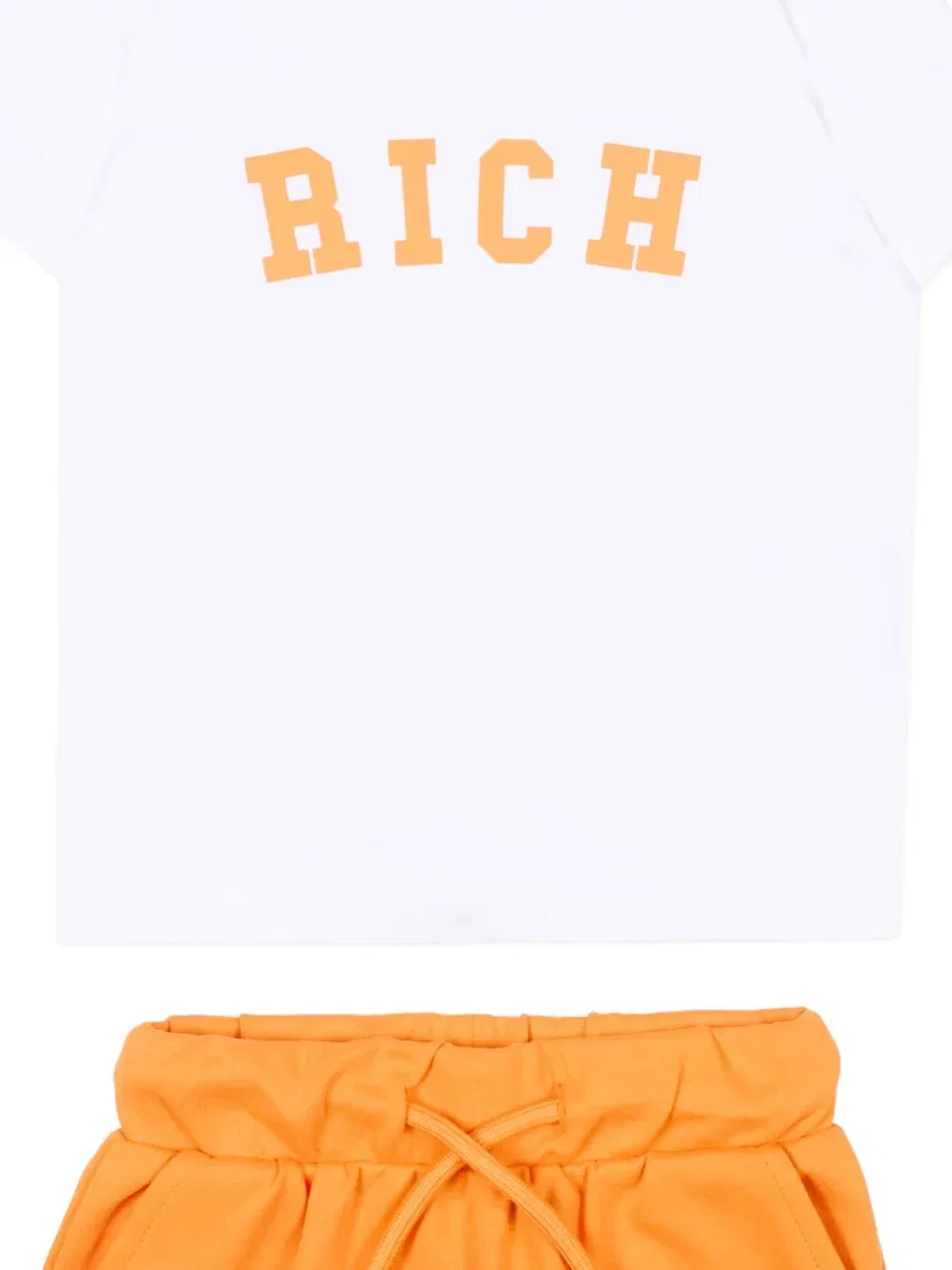 Хлопковый спортивный костюм с логотипом John Richmond Junior, белый — фото 3