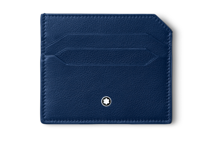 

MONTBLANC Кожаный картхолдер Meisterstuck Full-grain Calf Leather мужской полуночно-синий