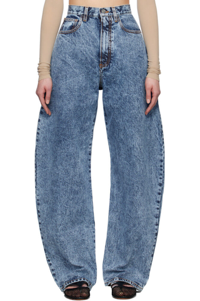 

Синие круглые джинсы ALAÏA