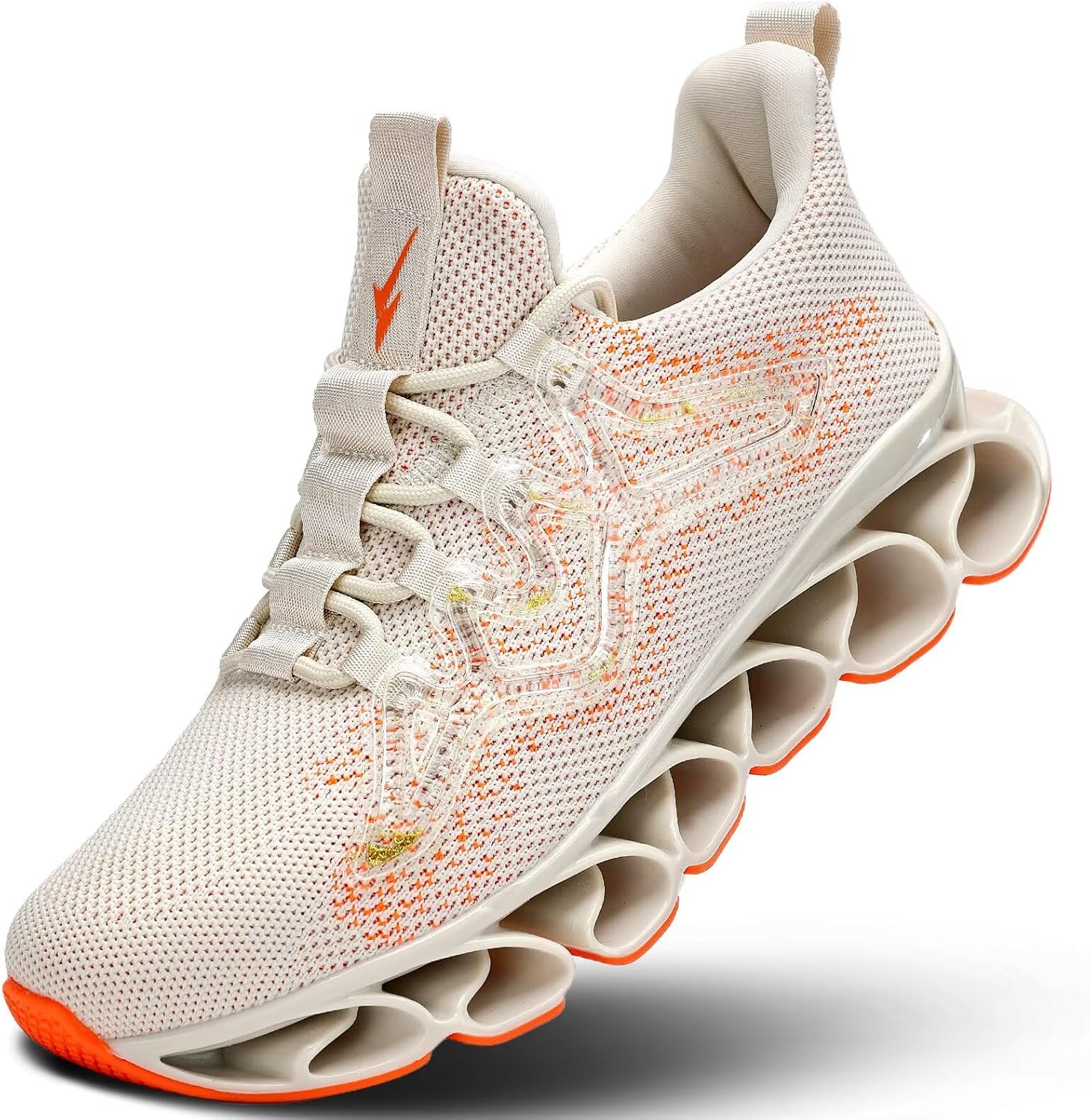 

Мужские кроссовки для ходьбы и бега, теннисные, повседневные, модные, удобные, с антискользящей подошвой, спортивные, для тренировок Luogoks, оранжевый