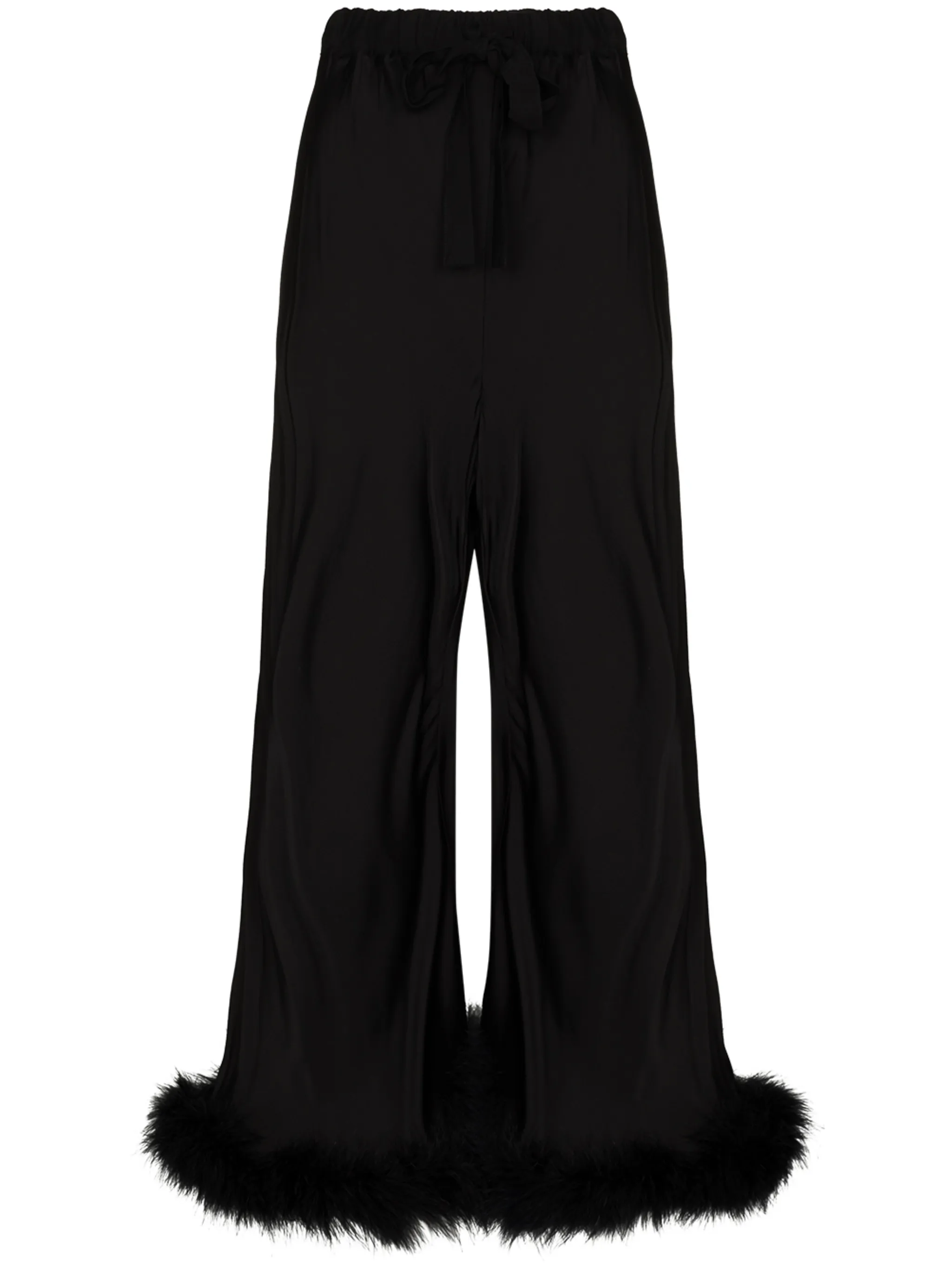 

Расклешенные брюки Boudoir с перьями Sleeper, черный