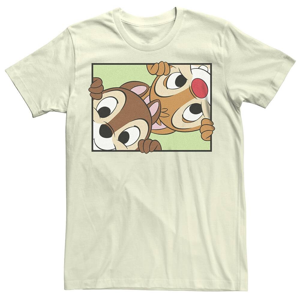 

Мужская футболка с рисунком Disney's Chip & Dale Peeking, цвет Natural