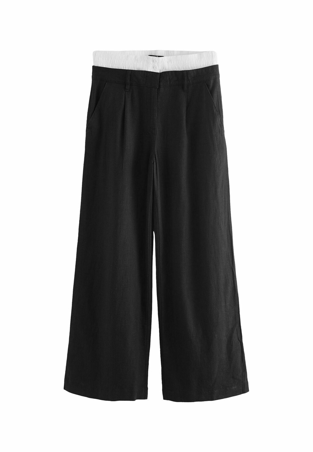 

Брюки DOUBLE WAISTBAND WIDE LEG Next, черный
