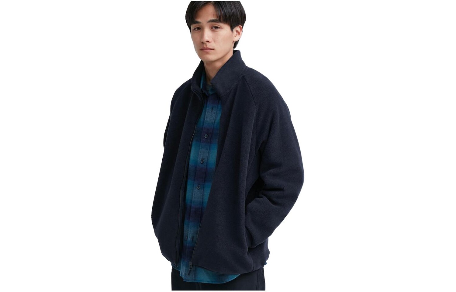 

Куртка унисекс темно-синяя Uniqlo, темно-синий