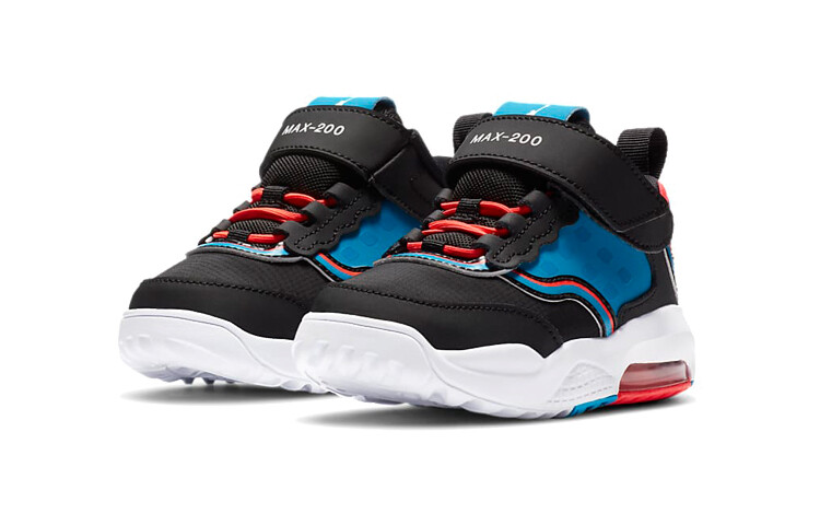 Кроссовки Jordan Maxin 200 Toddler Shoes TD Low-top Black/Blue/Red — фото 3