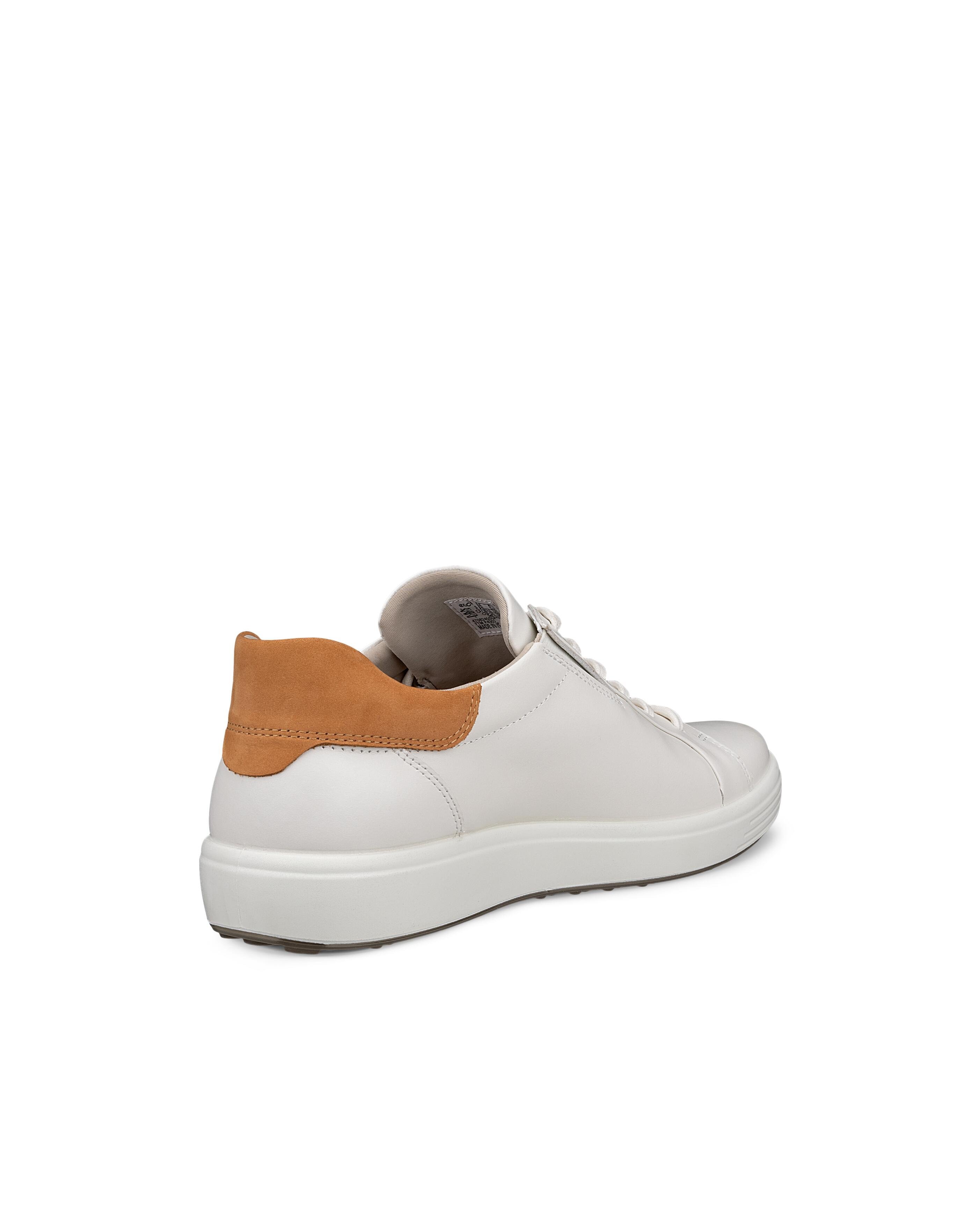 Мужские повседневные кроссовки ECCO Soft 7 из натуральной кожи, White / Lion — фото 3