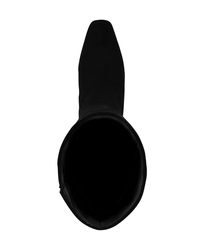 Женские сапоги Caddy с широким голенищем на низком каблуке Kitten Heel Nine West, черный — фото 4