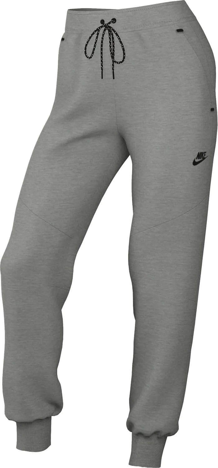 Nike - Tech Fleece Mid-Rise 2, женские спортивные брюки, серый/черный