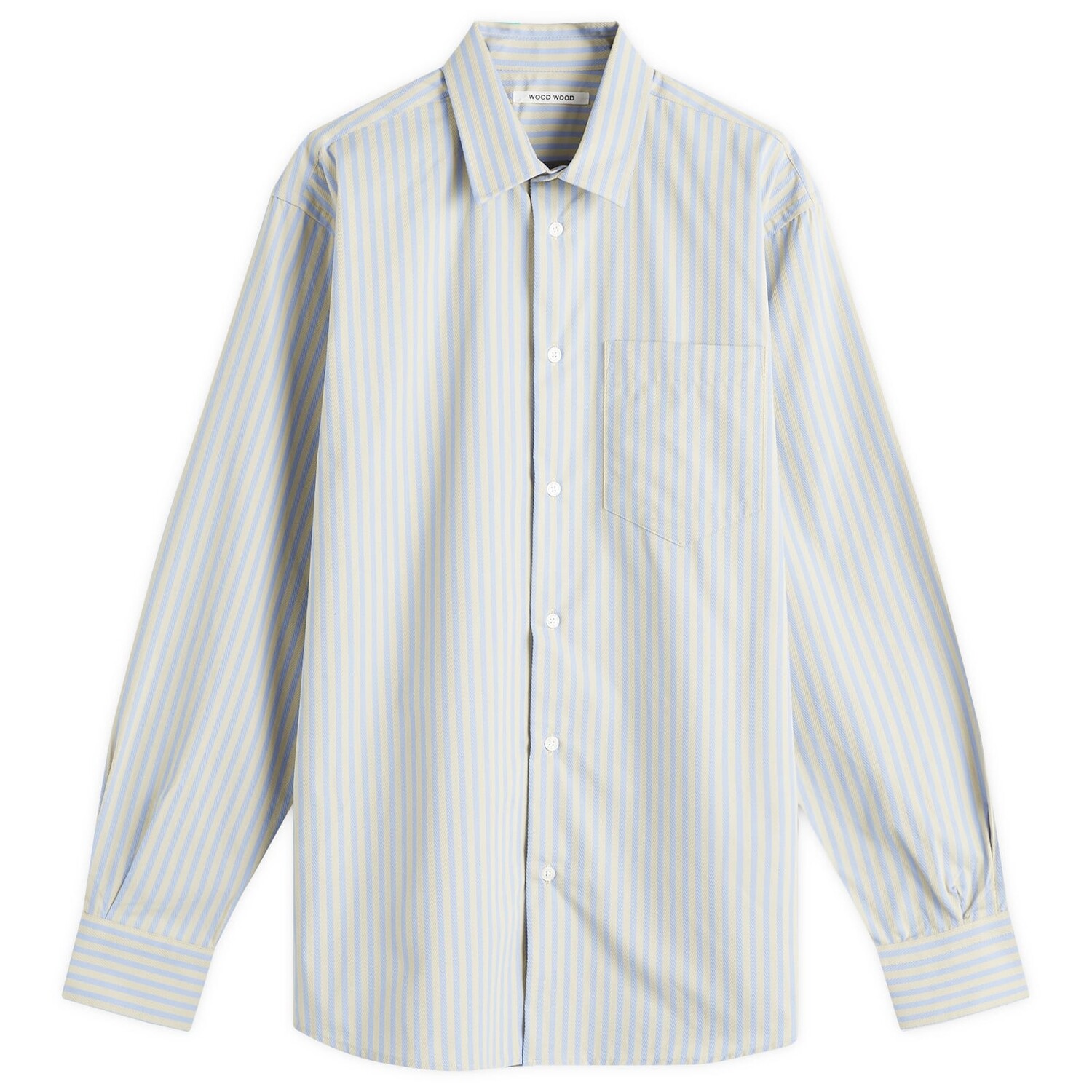 

Рубашка Wood Wood Nico Poplin Shirt, цвет Frosty Pinstripe