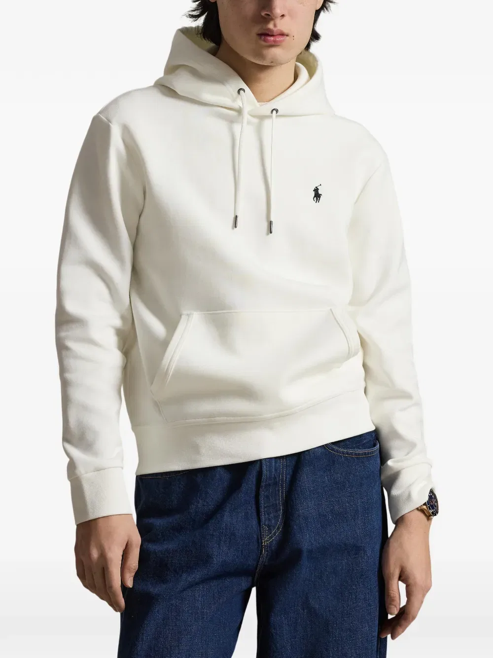 Худи с вышитым капюшоном и завязками Polo Ralph Lauren, нейтральный — фото 3