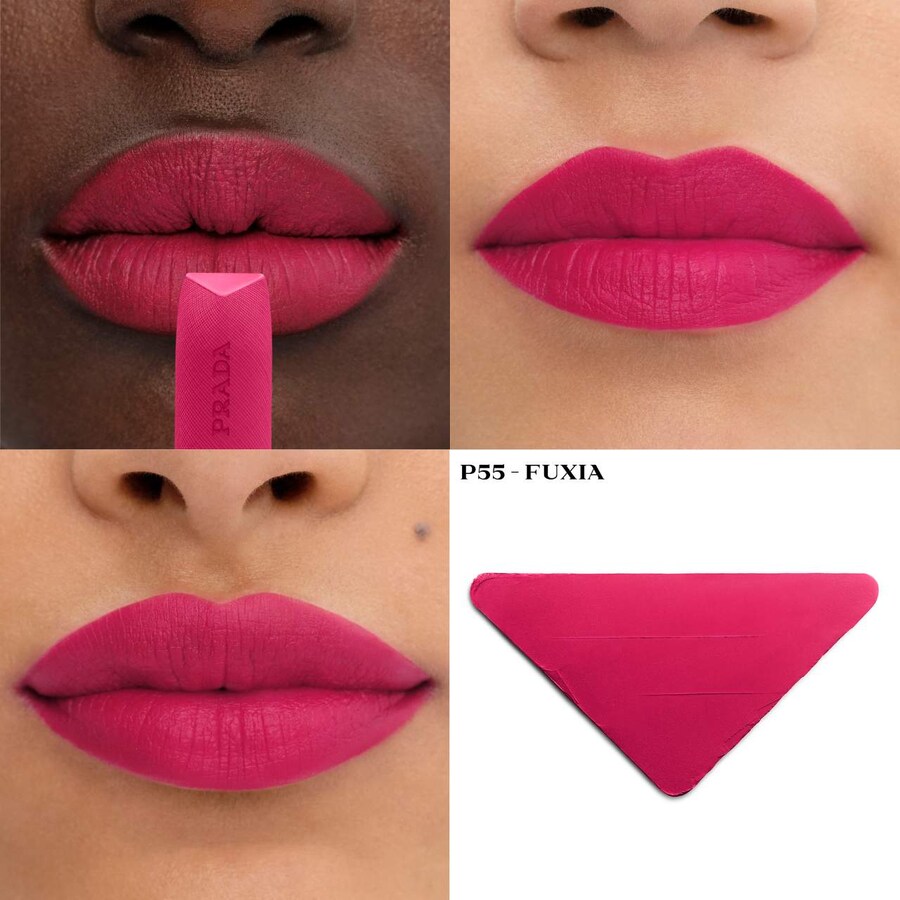 Монохромная гиперматовая многоразовая помада Prada Beauty, 0.13 oz, P55 FUXIA — фото 3