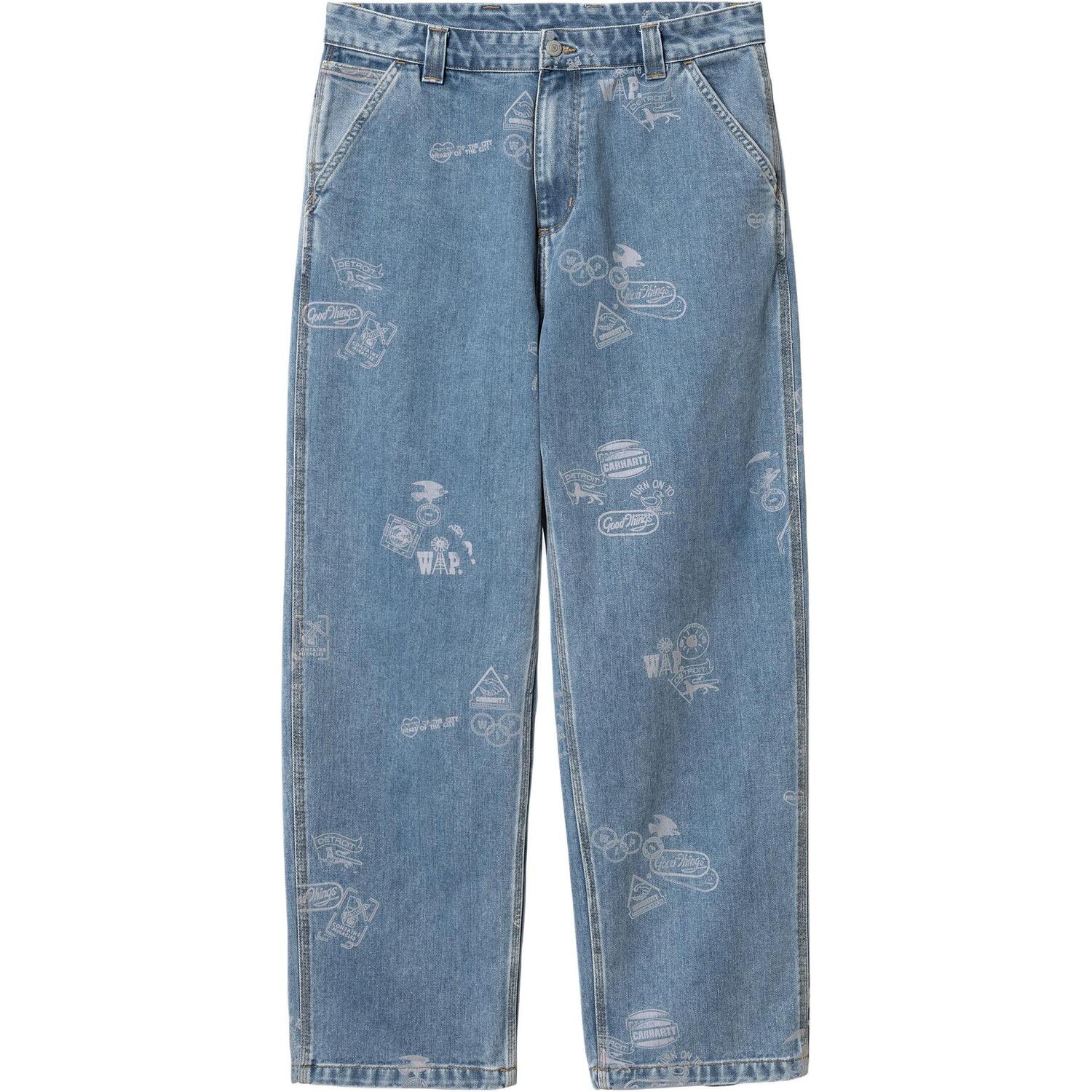 

Джинсы с принтом Stamp Graphic и зауженными штанинами Carhartt WIP, синий