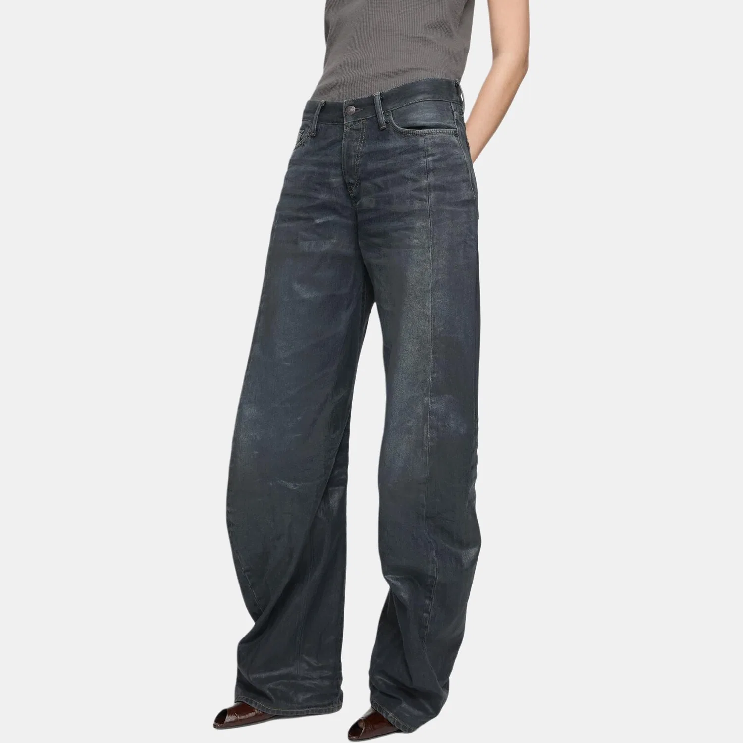 Джинсы patch Acne Studios Smoke Gray — фото 4
