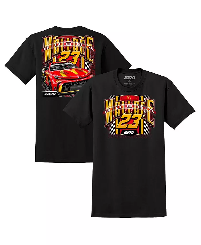 

Мужская черная футболка Bubba Wallace McDonald's Car 23xi Racing