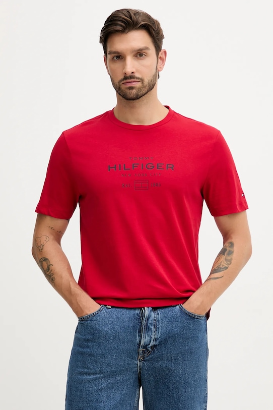 

Хлопковая футболка Tommy Hilfiger, красный
