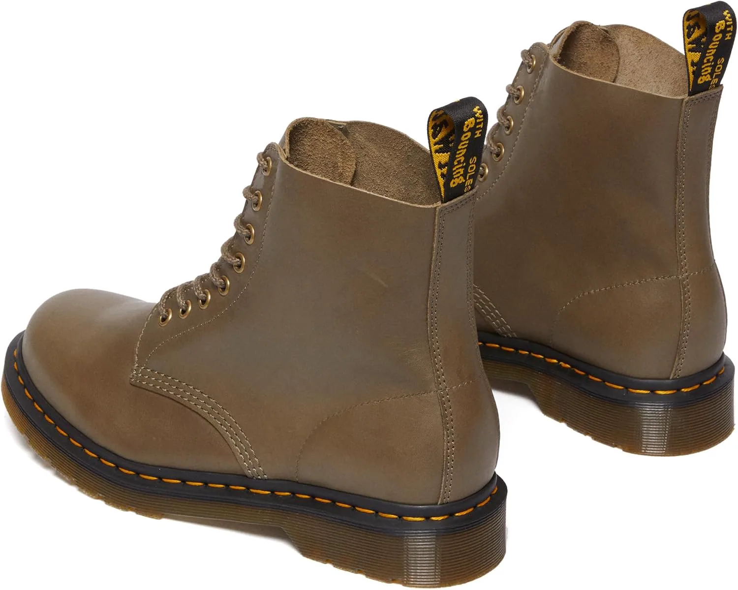 Ботинки Dr. Martens для женщин Maple с молнией и стальным носком для легкой промышленности, оливковый — фото 4