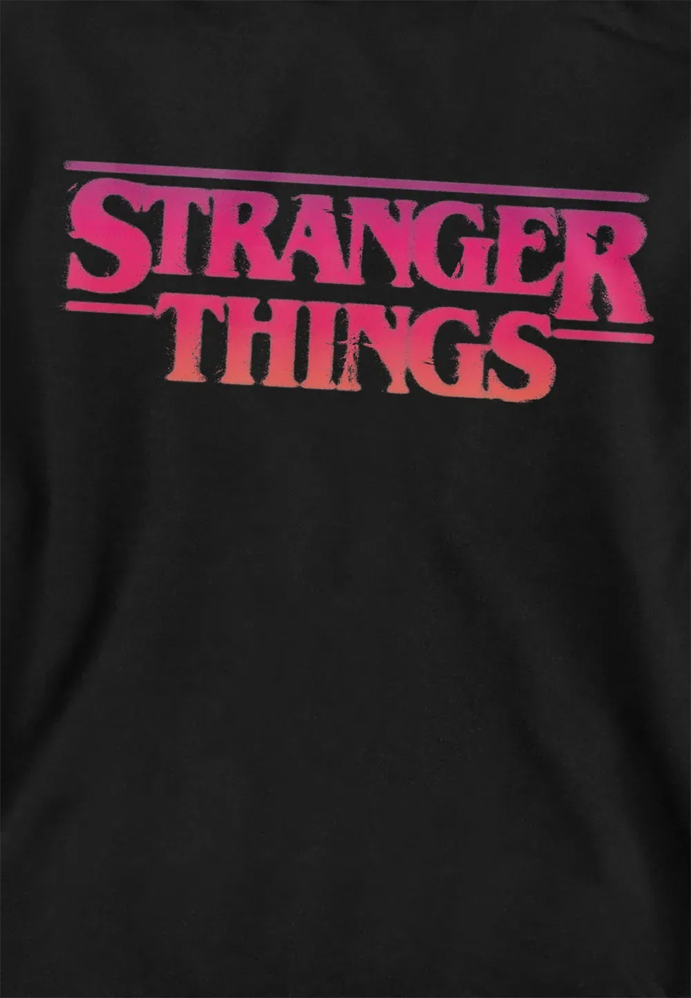 Худи детское с логотипом Stranger Things, черное, черный — фото 2