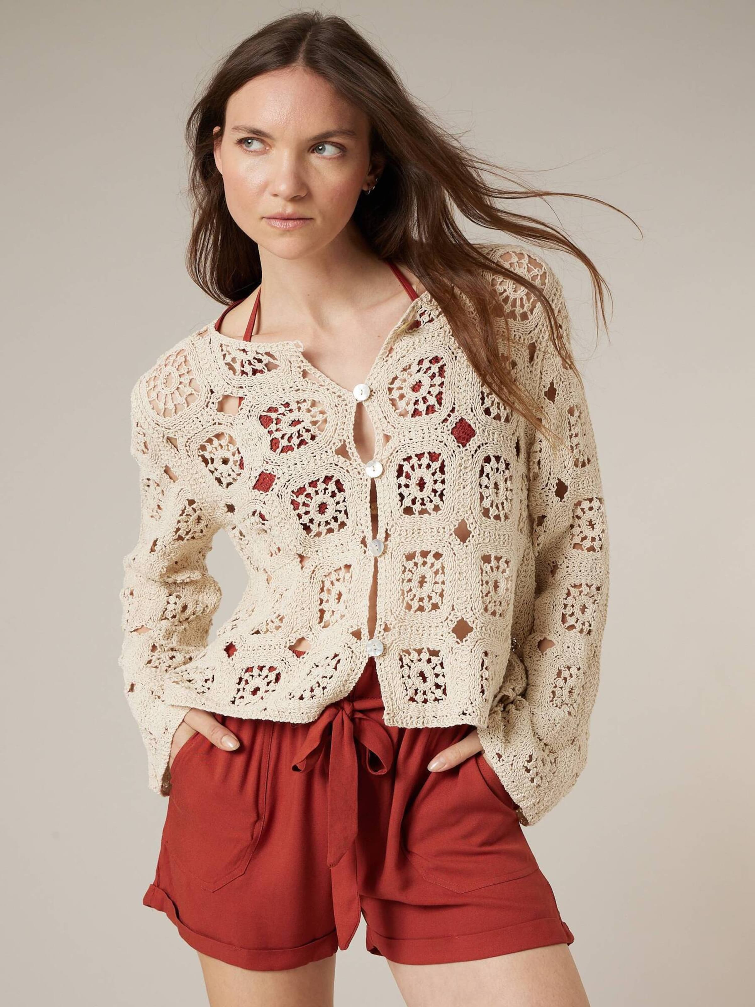 

Deeluxe Кардиган 'Krina' вязаный, бежевый