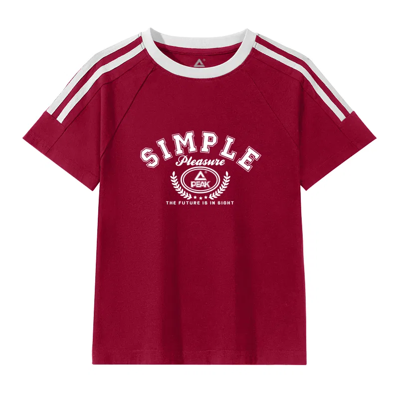 Футболка детская хлопковая PEAK Cherry Red/PK English White