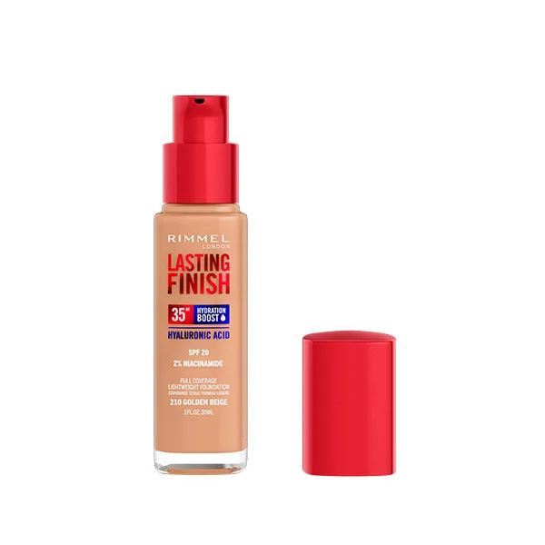 Составляют основу Lasting Finish Foundation 35H Rimmel London, цвет golden beige — фото 2