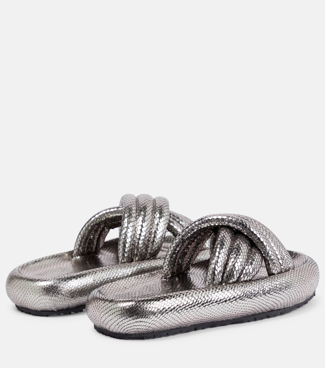 Сандалии Niloo из кожи с эффектом змеи Isabel Marant, Gun Metal — фото 3