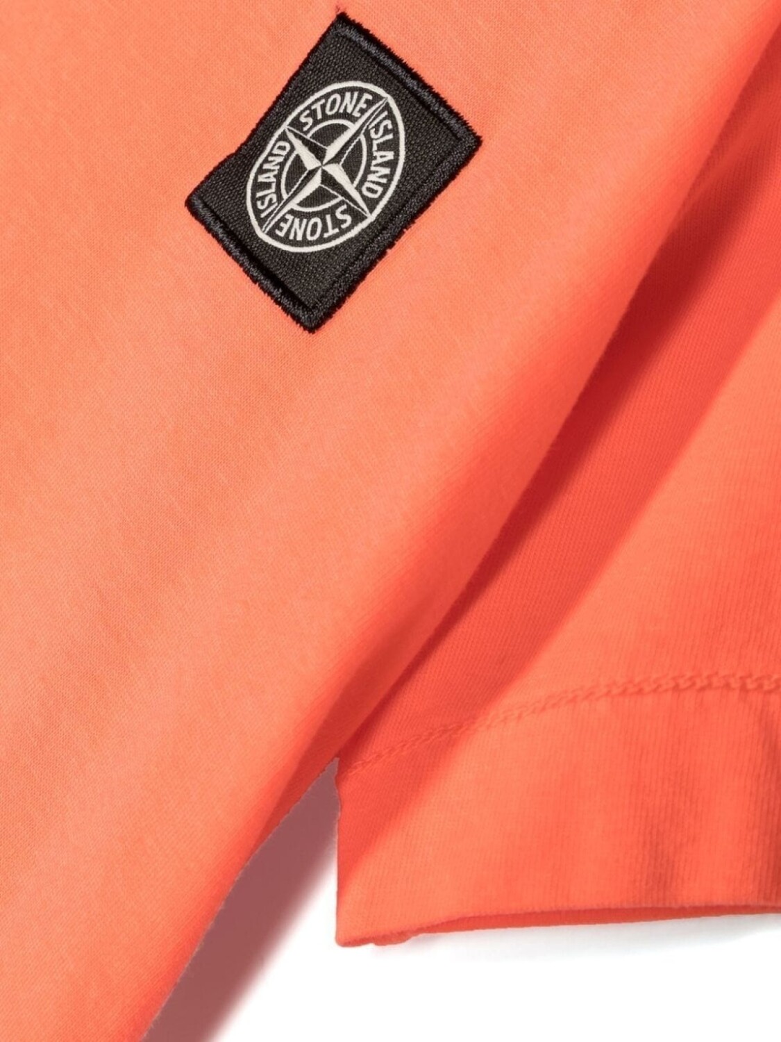Stone Island Junior футболка с нашивкой-логотипом, оранжевый — фото 3