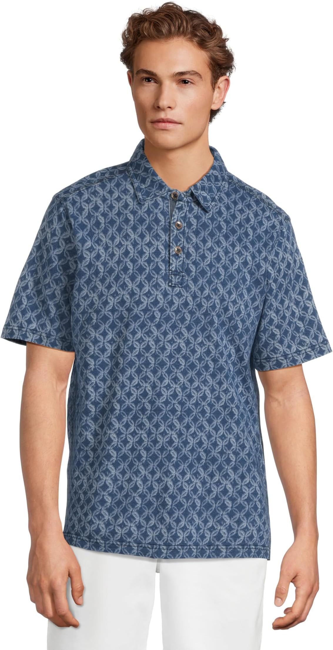 

Поло Tommy Bahama Indigo Tiles Polo, цвет Indigo