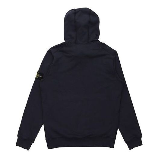 Толстовка garment dyed hoodie 'navy' Stone Island, синий — фото 2