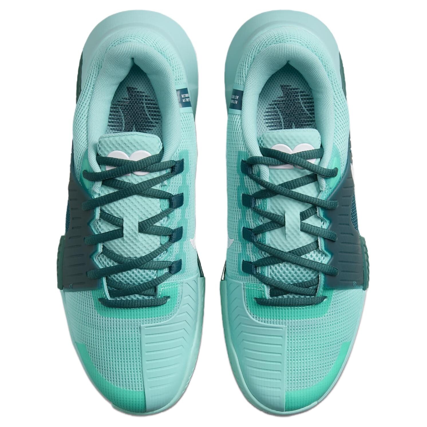 Кроссовки Nike GP Challenge 1 Tennis Shoes Women's Low-top Green/White, цвет Aurora Green/Crystal Cave Blue-Green/White — фото 4