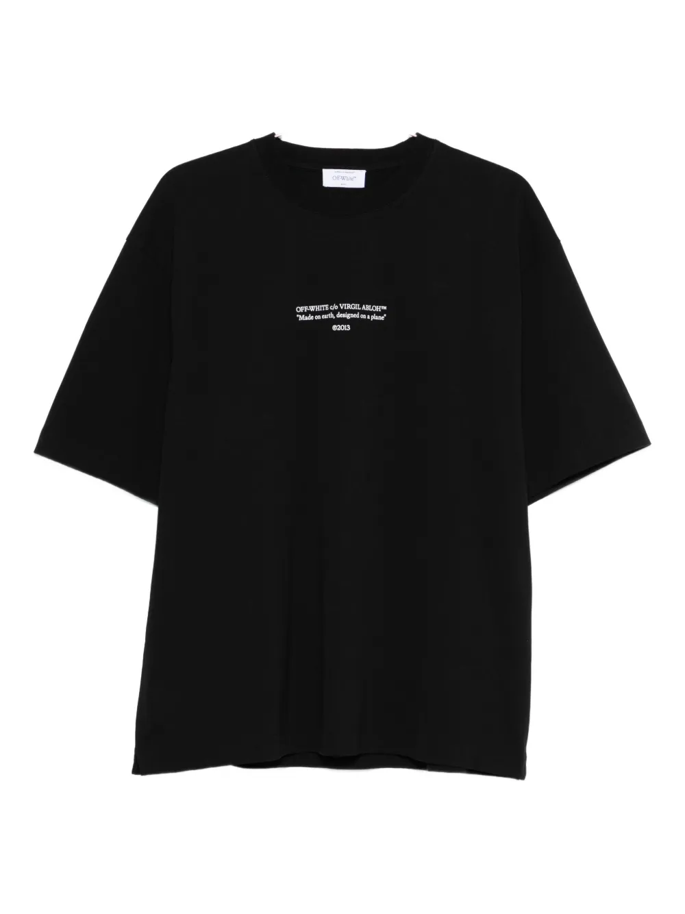 

Сделано на Земле, придумано в самолете футболка OFF-WHITE, черный