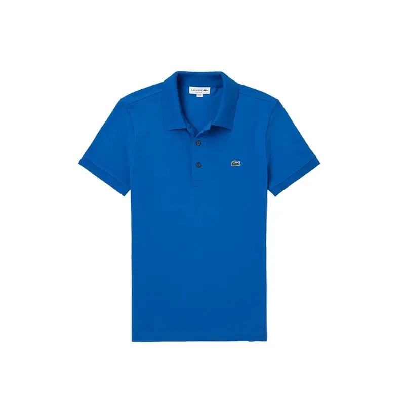 Поло с коротким рукавом и нашивкой-логотипом LACOSTE, Blue QPT