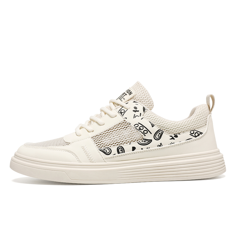 

Нескользящие, износостойкие, легкие, дышащие низкие мужские кроссовки для скейтбординга Boogie Bear, Beige