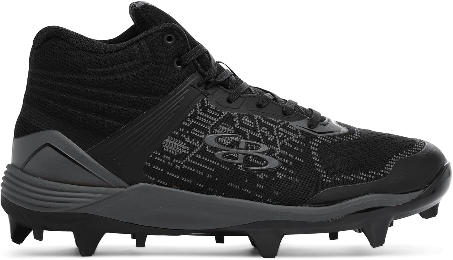 Бутсы Boombah Viper Pureknit для мужчин с формованной средней подошвой - Status - несколько цветовых вариантов - несколько размеров, черный/угольный — фото 3