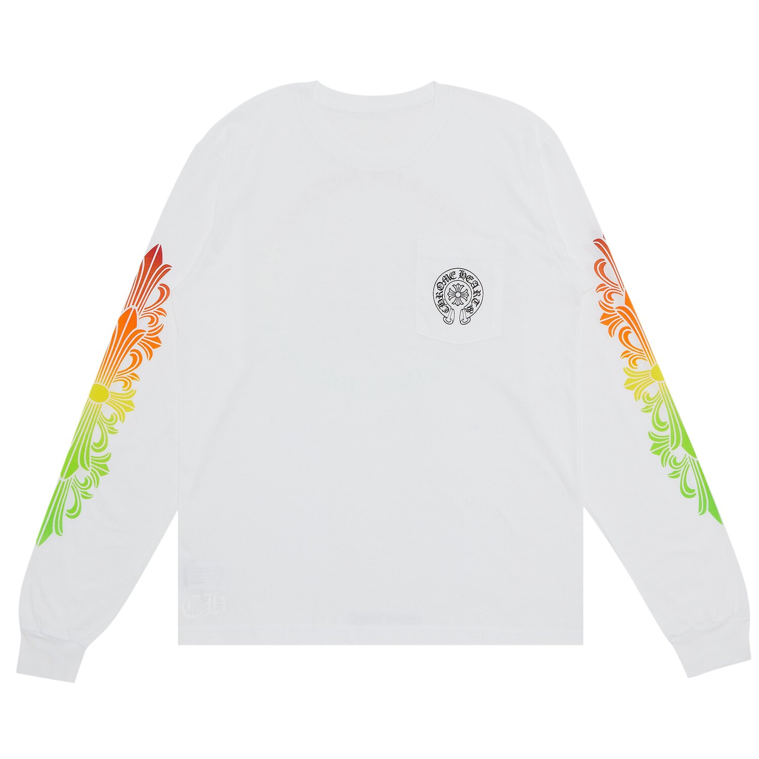 

Футболка с длинными рукавами и градиентом цвета Chrome Hearts, цвет Белый
