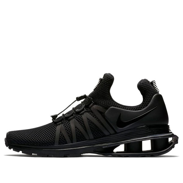 

Кроссовки shox gravity 'triple black' Nike, черный