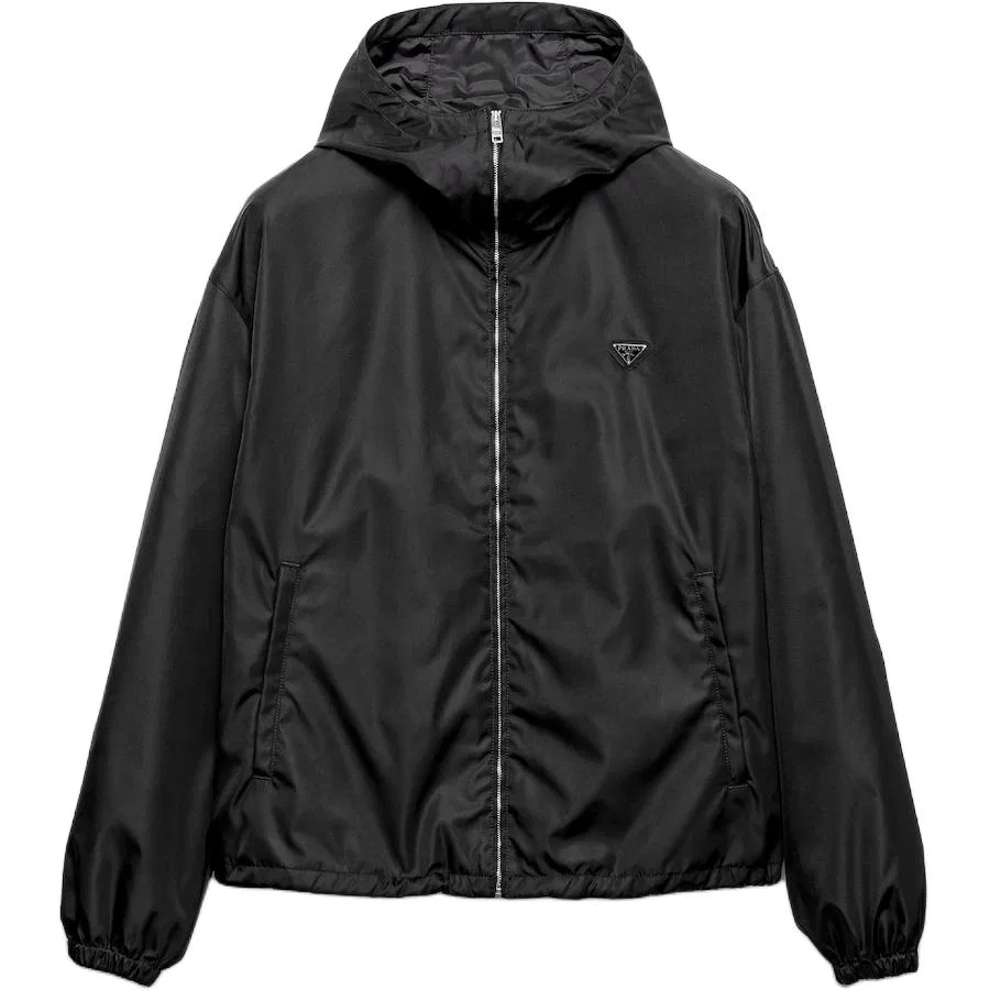 Куртка с капюшоном на молнии PRADA, Black