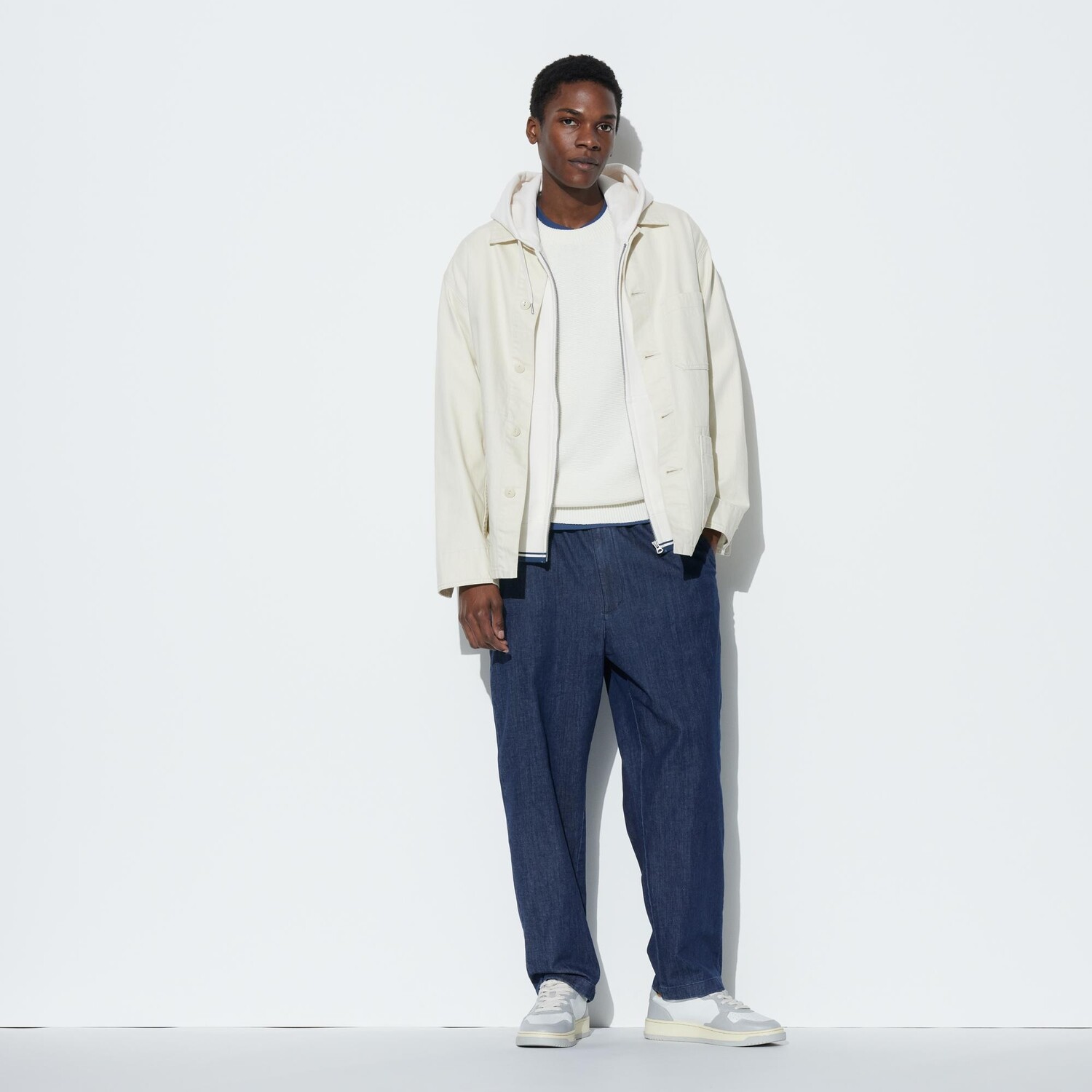 

Брюки UNIQLO Relaxed джинсовые, синий