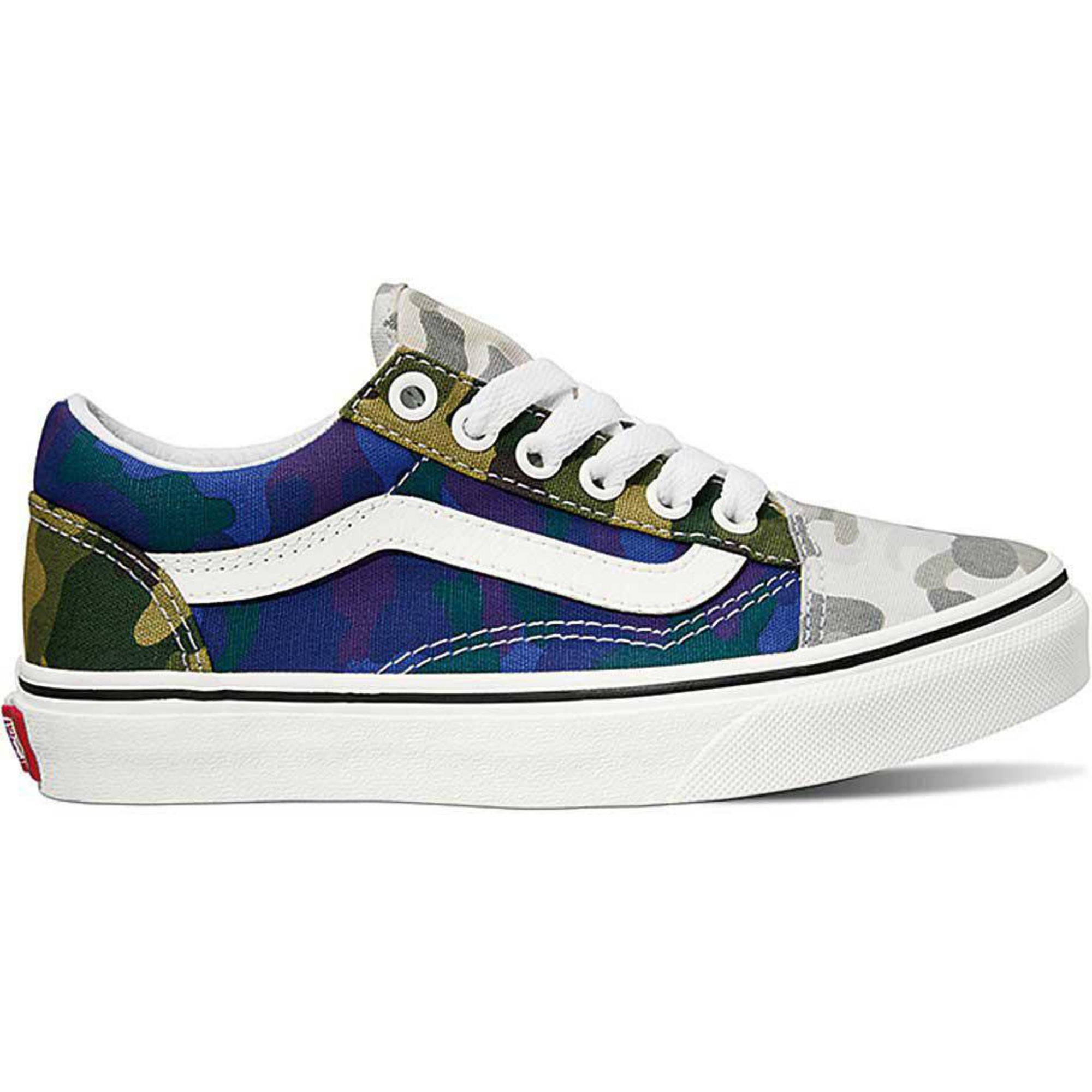 

Детские повседневные туфли в стиле олдскул Vans, Camocollage Blue/Green