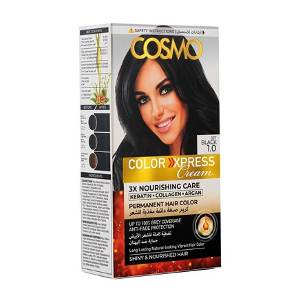 

Краска для волос Color Express Permanent Hair Color Cream Kit Jet Black 10