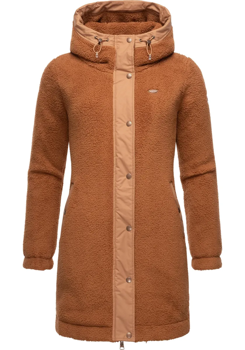 

Верхняя куртка Ragwear "Cousy" с капюшоном, пушистая переходная куртка с плюшевым мехом и капюшоном, коричневый