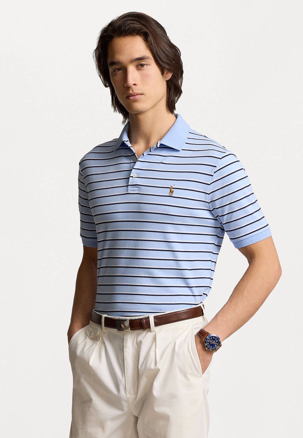 

Рубашка поло CLASSIC FIT SOFT COTTON POLO SHIRT Ralph Lauren, синий