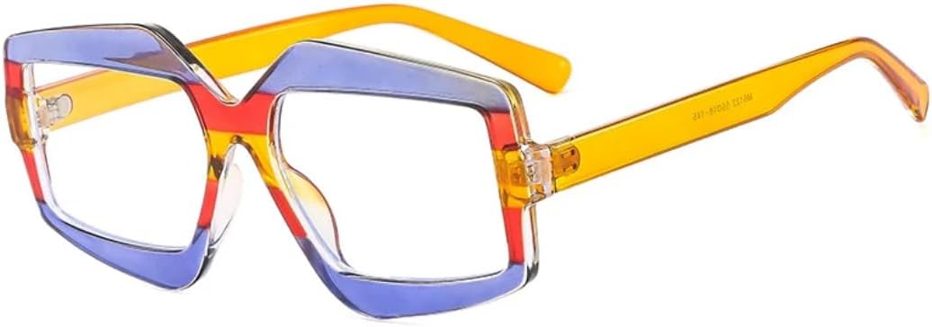 

Модные солнцезащитные очки Polygon для женщин и мужчин в стиле панк, для путешествий, вождения и активного отдыха, с защитой от УФ-излучения UV400 TVTBBVV, Yellow Clear