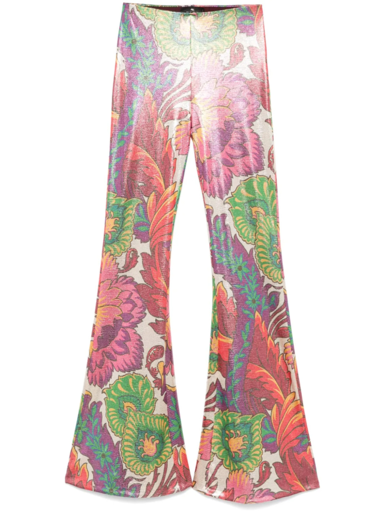 

ETRO ламинированные брюки с цветочным принтом, розовый