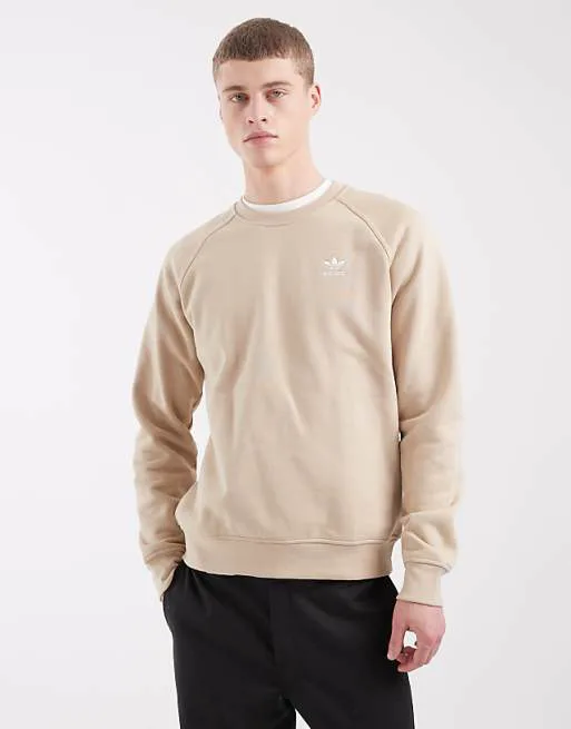 

Толстовка цвета хаки с трилистником adidas Originals Essentials Crew