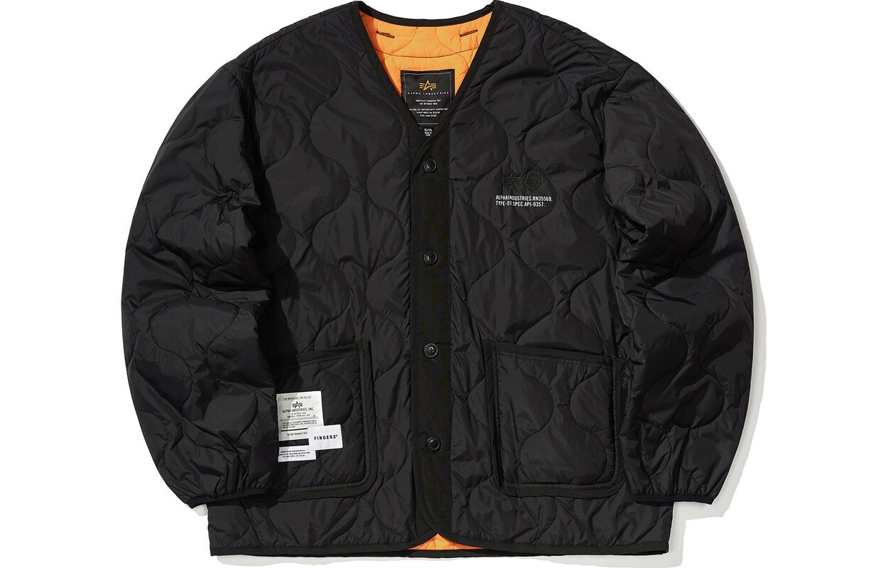 

Куртка унисекс Alpha Industries, Черная куртка + белые короткие рукава