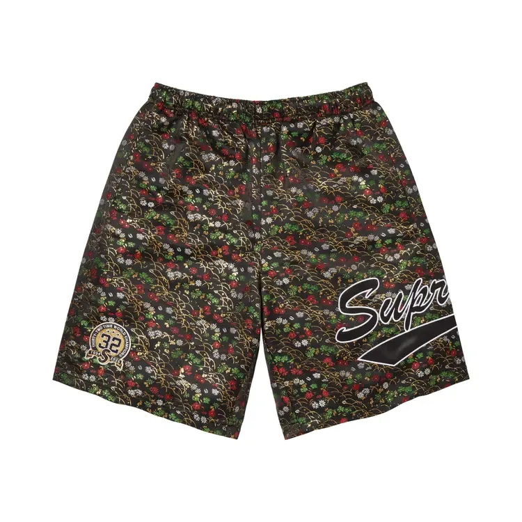 Шорты Supreme Floral Jacquard Short 'Black'