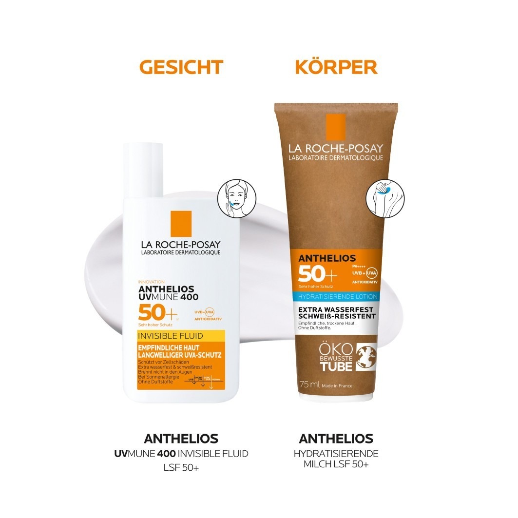 Солнцезащитный крем anthelios hydratisierende milch lsf 50+ La Roche Posay, объем 75 мл — фото 4