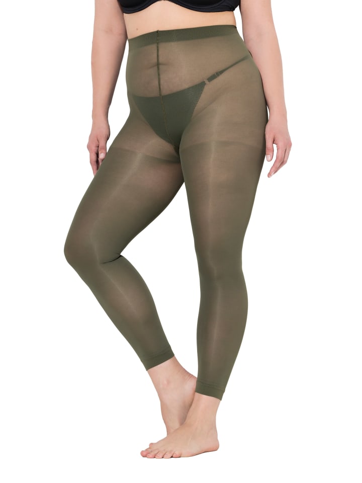 

Ulla Popken Колготки оливково-серого цвета